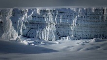 Photograph showing the side of a glacier